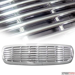For 97-04 Dakota/Durango Chrome Horizontal Billet Front Grill Grille Replacement - Picture 1 of 3