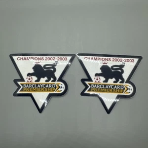 2002/2003 England Premier League champions Patch Badge Felt Player Issue Size - Picture 1 of 2