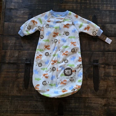 Carter's 0-9 mth Blanco Saco de Dormir Manta Usable con Diferentes Colores Animal Foto 1 de 4