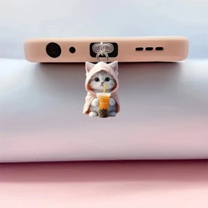 2D Acrylic Cat Phone Dust Plug Dust Plug Pendant Type-C Interface - Photo 1 sur 11