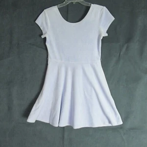 Est 1989 Place Girls Dress Sz 14 XL Lilac Velvet Short Sleeve Fit & Flare Casual - Picture 1 of 9