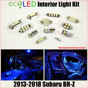 Fits 2013-2018 Subaru BR-Z BLUE Interior LED Light Package Replacement Kit 6 PC - Foto 1 di 7