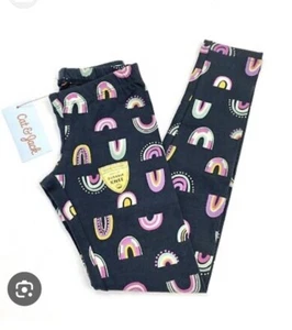 Cat & Jack Girls Size XL 14/16 Slim Pull-On Legging Rainbows Charcoal - Picture 1 of 4