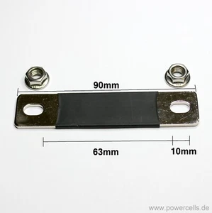 Verbinder, Verbindungsschiene für LiFePo4 Zellen 200-320Ah, bis 400A Strom , Cu - Bild 1 von 1