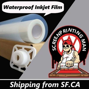 17"x100ft，Waterproof Inkjet Milky Transparency Film for Silk Screen Printing - Picture 1 of 11