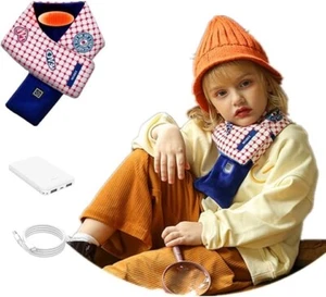 YishiQI Kids Heated Scarf Rechargeable Intelligent Electric Scarf Cold Weather - Picture 1 of 7