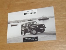 Land Rover Defender Price List January 1996 - 90 110 130 County Station Wagon
