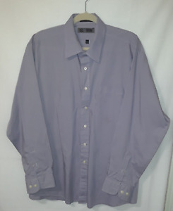 Oleg Cassini Men's Button Up Shirt Long Sleeve Sz 2XL 17.5 34/35 Lilac Purple