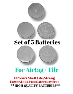 For Apple AirTag/Tile/SmartTag2/Car Keys. - 5-Pack Lithium Replacement Batteries - Picture 1 of 3