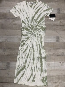 Dkny Sport Women's Tie-Dyed Dress Olive Size Small - Picture 1 of 6