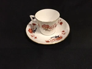 Royal Crown Derby Porzellan BALI (ELY-CHELSEA) QUEEN ANNE FLACHE TASSE & UNTERTASSE A1100 - Bild 1 von 11