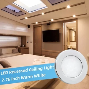12V 3W 180lm 2.76" LED Recessed Ceiling Down light RV Trailer Under Cabinet Lamp - Picture 1 of 10