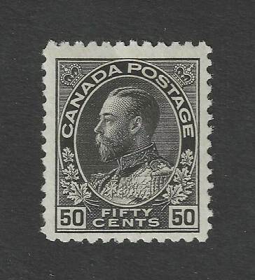 Canada Scott # 120a Black F-VF OG Hinged Postage stamp 50 cents - Image 1 of 2