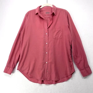 Camisa Grayson Mujer 3/Mediana Rosa Héroe Abotonada Algodón Relajada Moderna Costera - Imagen 1 de 11
