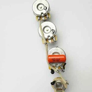 Fender Jazz Bass Dual Volume Modern Wiring Harness - .047uf Cap - Picture 1 of 8