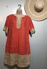 french curve linen dress