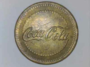 1992 22mm Coca Cola Choo Choo's The Pizza Fun Place Brass Token - Picture 1 of 2