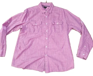 Camisa para hombre APT.9 cuello rojo talla XL manga larga abotonada trabajo formal - Imagen 1 de 4