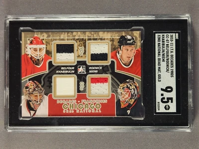 2010-11 ITG Decades #CC-07 Belfour Reonick Khabibulin Niemi Gold Quad Patch SGC - Image 1 of 2