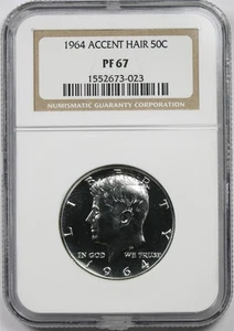 1964 50C NGC PF 67 (Accent Hair) Kennedy Half Dollar  - Picture 1 of 4