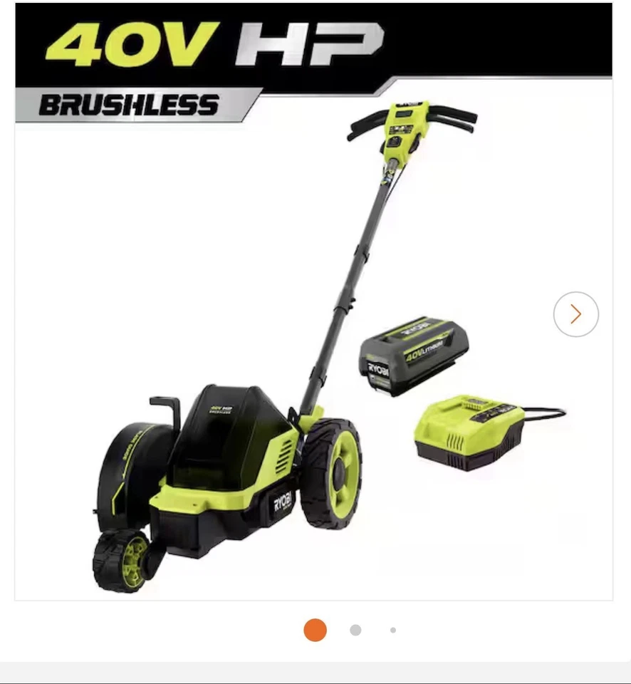 RYOBI40V HP sin escobillas 9 pulgadas Bordeador inalámbrico con batería de 4,0 Ah y cargador Foto 1 de 4