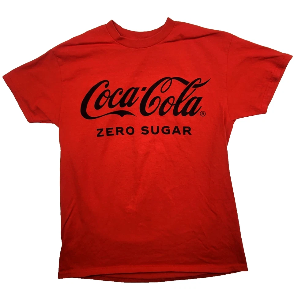 Camiseta Coca‐Cola Zero Sugar Roja Gráfica Gildan Algodón Pesado Niños Camiseta M Logo Foto 1 de 4