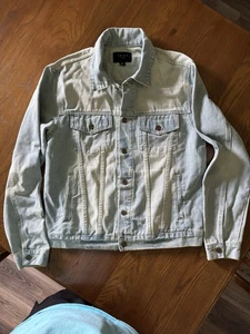Chaqueta vaquera Triot Los Angeles azul con bolsillos ligeramente desgastados talla mediana - Imagen 1 de 8