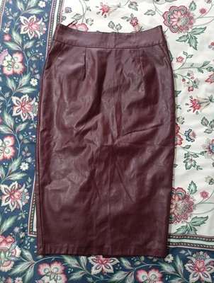 River Island Women Faux Leather Pencil Skitt UK10 - Image 1 of 4