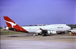 Boeing 747 -35 mm Diapositiva Color Avión-Qantas - VH-OJL-Ver Nota - Imagen 1 de 1