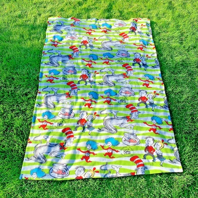 Manta polar vintage 2003 Dr. Seuss Cat in the Hat estampado 86x54 Foto 1 de 4