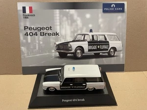 (V-41) Atlas Police Cars 1:43 Peugeot 404 break Brigade Fluviale - Imagen 1 de 7