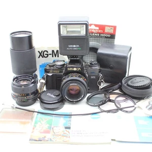 Working Vintage Black Minolta X-700 35mm Film SLR Film Camera Prime & Zoom Lens - Picture 1 of 6