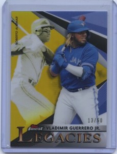 2021 Topps Finest Legacies gold VLADIMIR GUERRERO, JR. and ROBERTO ALOMAR /50 