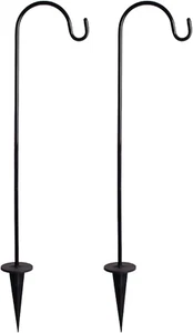 2 Pack Shepherd Hooks, Adjustable 26.77 Inch Garden Stakes for Hanging Plants, S - Picture 1 of 12