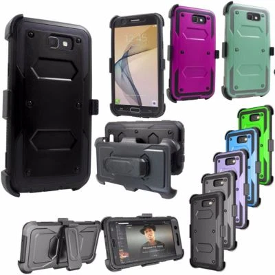 for Samsung Galaxy J7 Sky Pro/J7 V/J7 Perx Belt Clip Holster Hard Case + Screen - Image 1 of 3