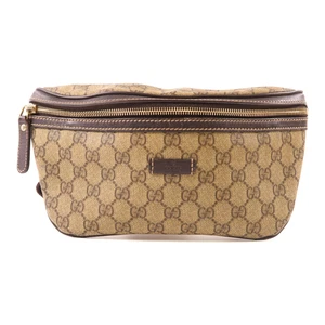 GUCCI GG GHW Waist Bag 233269 Coated Canvas Brown - Picture 1 of 12