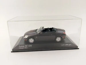 Rara - Minichamps limitata - Toyota Lexus SC 430 Cabrio (melanzana) - IMBALLO ORIGINALE - 1:43 - Foto 1 di 12
