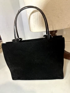 VELOURSLEDER AUTHENTISCHE GUCCI GELDBÖRSE 9,5 B X 8" H X 3" Tiefe FARBE SCHWARZ - Bild 1 von 11