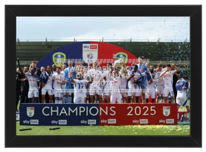 FOTO TROFEO EQUIPO CAMPEONES LEEDS FOTO LEEDS UNITED UTD 2024 2025 B - Imagen 1 de 14