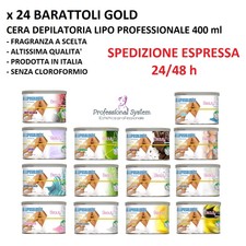 24pezzi CERA DEPILATORIA PROFESSIONALE GOLD BARATTOLO 400ml CERETTA VASO CARTONE