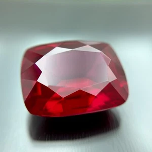 LUXURY PIGEON RED 46.22 CT PERFECT RUBY CORUNDUM CUSHION GEMSTONE CHRISTMAS GIFT - Picture 1 of 5