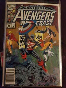 Avengers West Coast #81 1992 MARVEL COMIC BOOK 8.5 NEWSSTAND V38-136