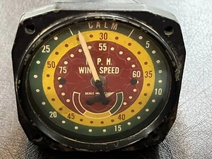 VINTAGE WW II GE MPH Wind Speed Indicator 1/4 Crank Speed - EUC - Picture 1 of 3