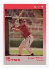 1989 Star Clearwater Phillies Jim Vatcher #23 Minor League Pacific Palisades, Ca