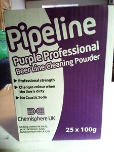 PIPELINE PURPLE PROFESSIONAL BEER LINE CLEANING POWDER 25 X 100G PACKETS