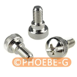 M6 x 10mm Phillips Pan Head Toolless Thumb Screws Nickel Plated - Picture 1 of 5