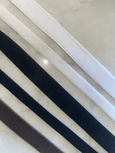 Cinta de terciopelo no elástica de 5 yardas ribete de costura negro blanco marrón 3/8" 5/8" de ancho - Imagen 1 de 11