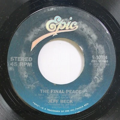 Rock 45 Jeff Beck - The Final Peace / Too Much To Lose On Epic - Image 1 of 2