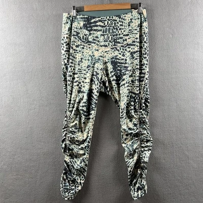 Leggings Adidas 11 Honore Studio tamanho 2X azul creme atlético ioga academia elástica - Imagem 1 de 4