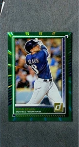 2025 Donruss Green Laser #59 Ryan Braun Brewers - Picture 1 of 2